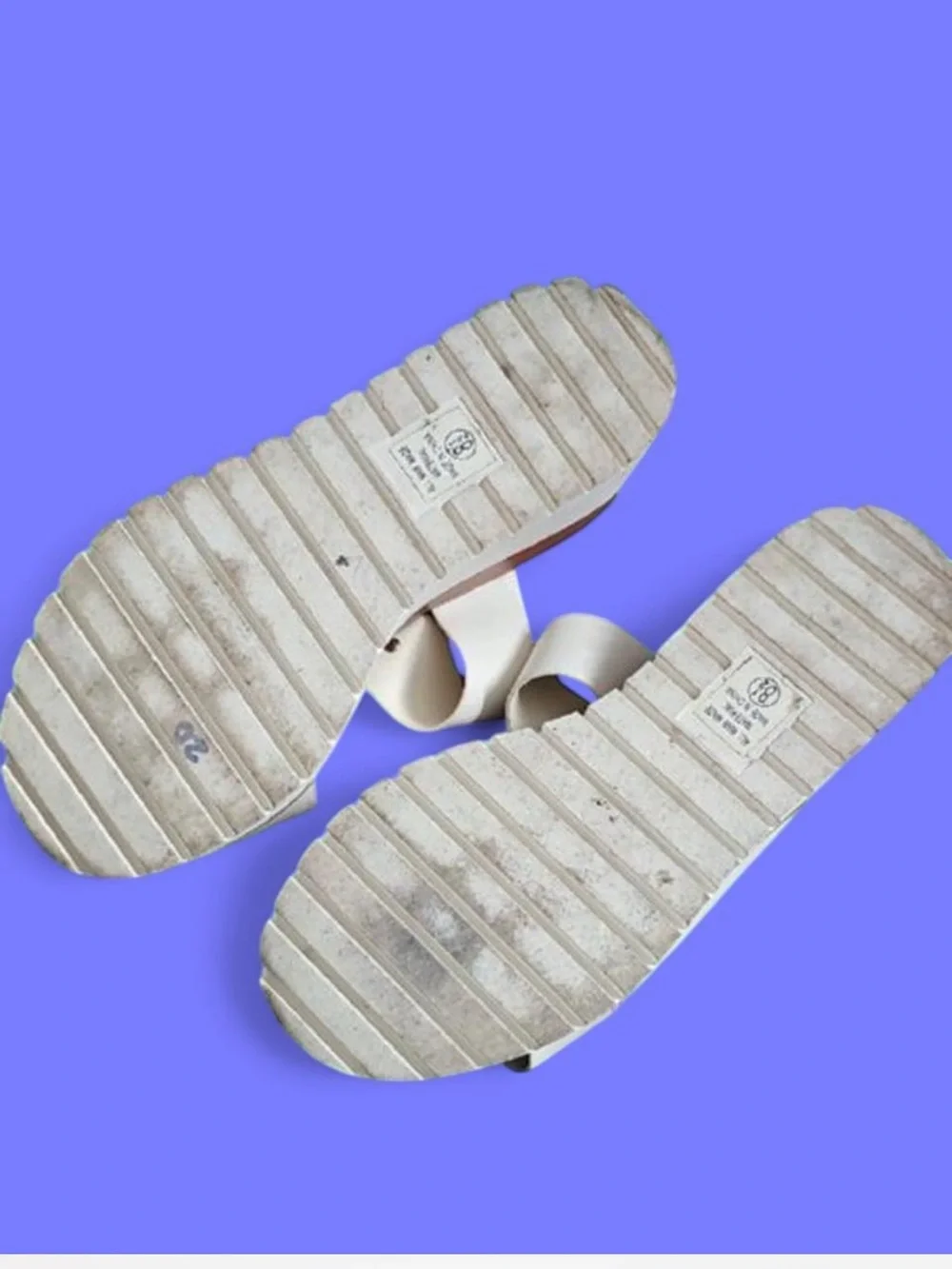 Soda Chunky White Platform Sandals size 8.5 - Y2K, Adjustable Dual Strap